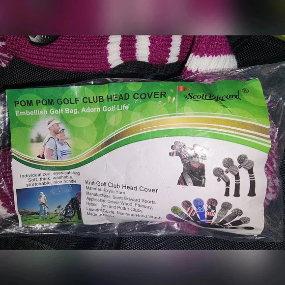 Scott Edward 1 Purple Hybrid Head Cover Knit 4 Driver Wood Fairway Wood Hybrid - Picture 6 of 6